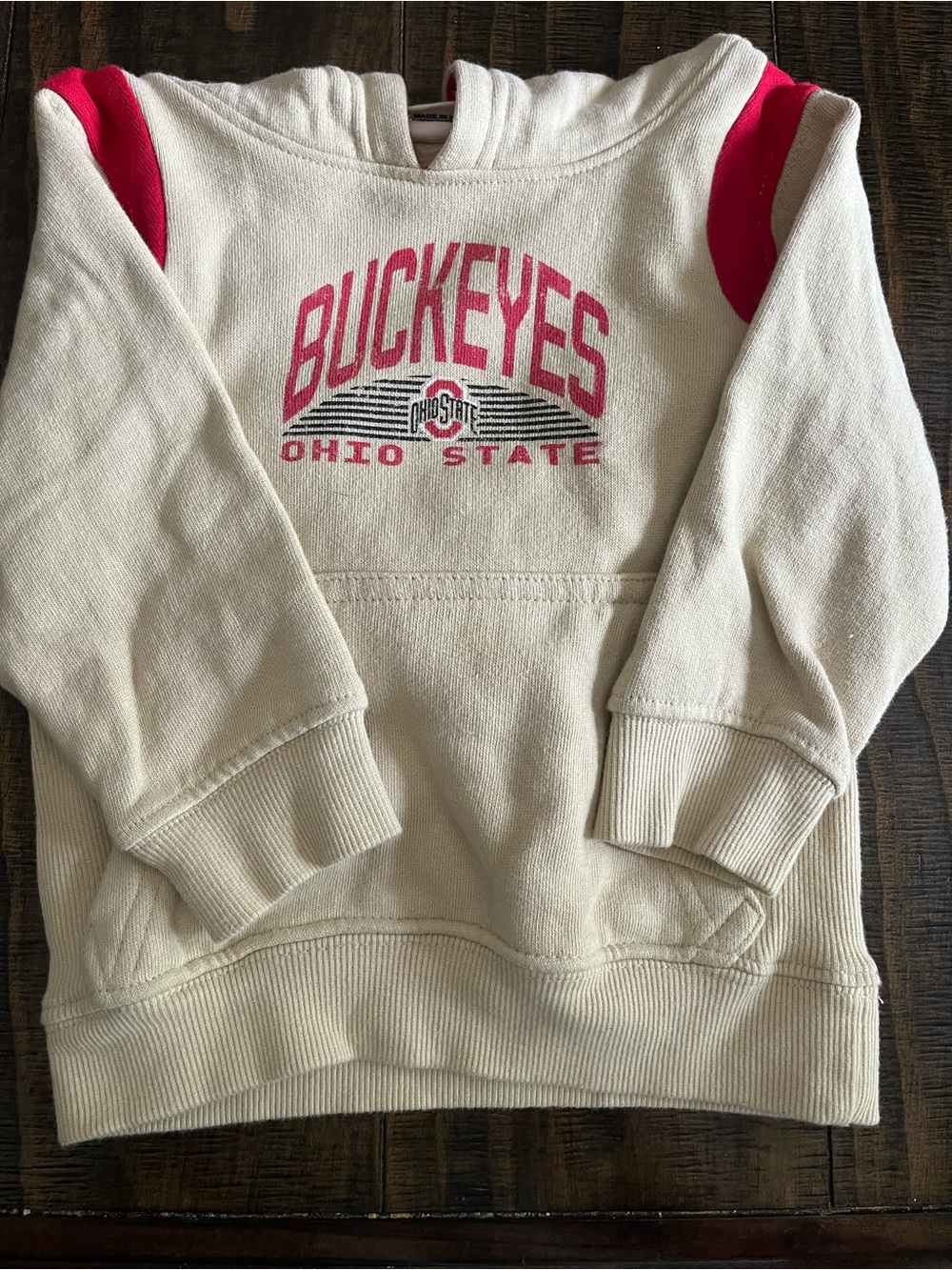 Ohio State Buckeyes White & Red Hoodie
